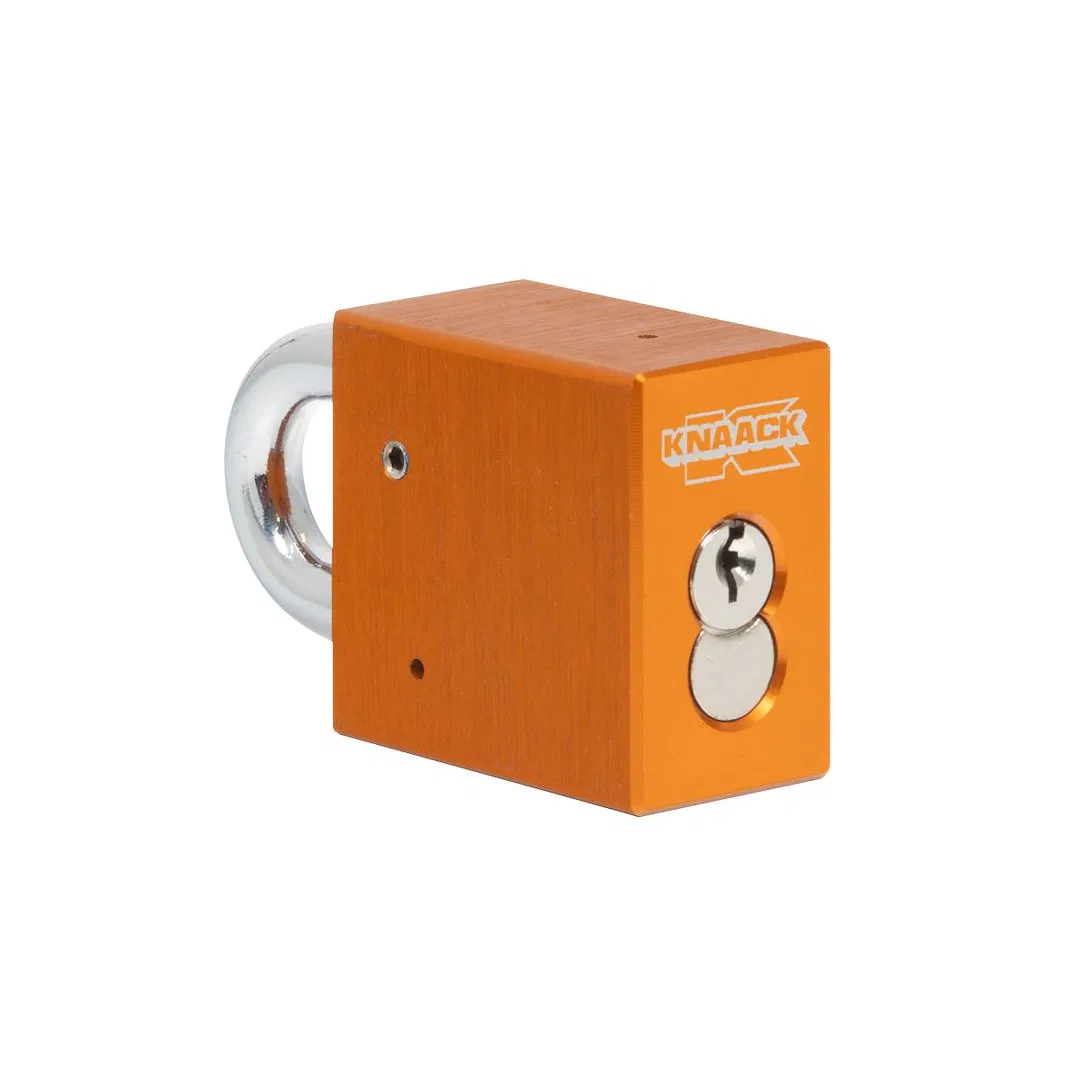 2KL – WEATHERGUARD Padlock, Key Type 1 Inch Diameter Shackle Orange Aluminum Body/ Stainless Steel Shackle With Key P...